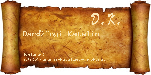 Darányi Katalin névjegykártya
