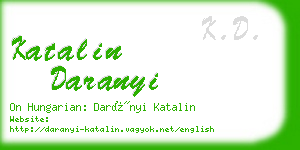 katalin daranyi business card